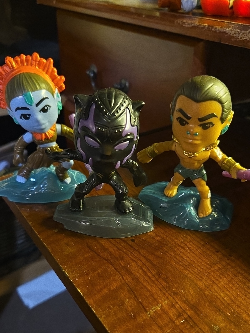 McDonald's Black & Purple Superhero Kids Figure Trio